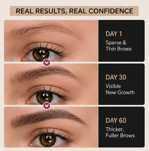 Lushful Lash Eyebrow Enhancement Growth Serum for Thicker and Fuller Brows Growth Serum (Pack of 1)