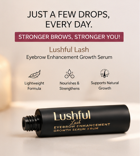 Lushful Lash Eyebrow Enhancement Growth Serum for Thicker and Fuller Brows Growth Serum (Pack of 1)