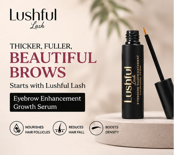 Lushful Lash Eyebrow Enhancement Growth Serum for Thicker and Fuller Brows Growth Serum (Pack of 1)